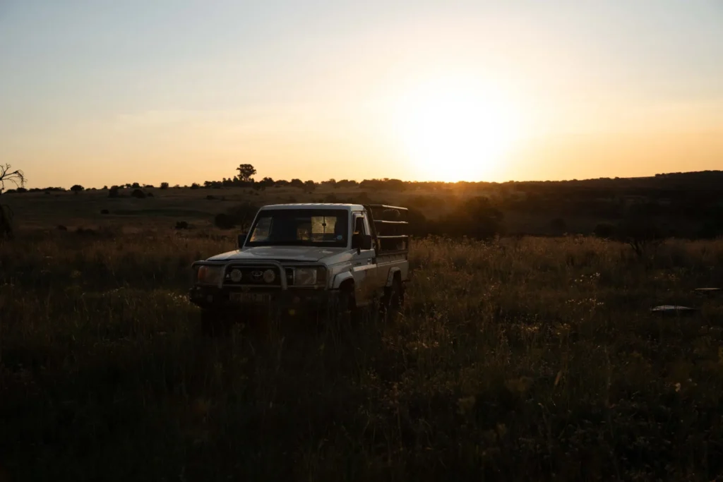 The bakkie at sunset